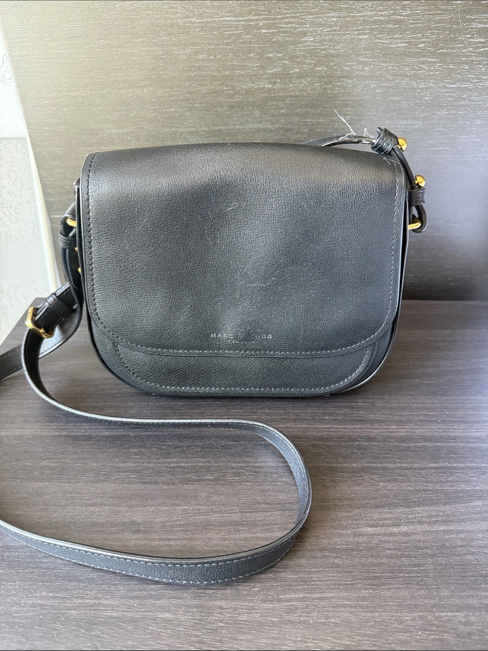 Rehab Marc Jacobs Black Leather Crossbody Bag